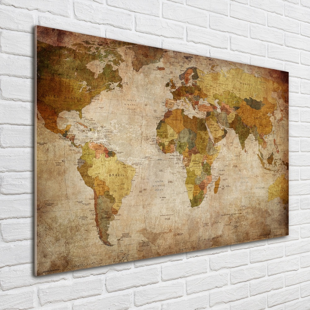 Acrylic print Political map