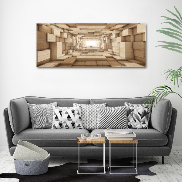 Print on acrylic Wooden tunnel