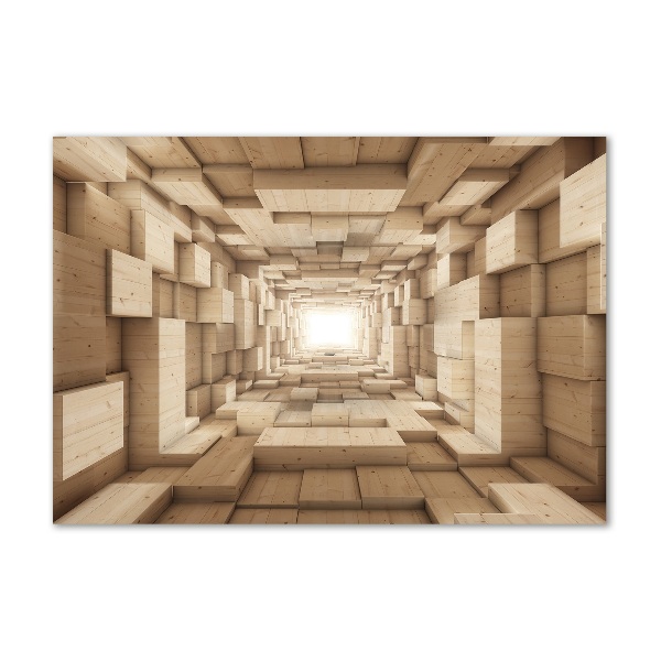 Print on acrylic Wooden tunnel