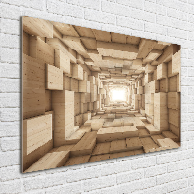 Print on acrylic Wooden tunnel