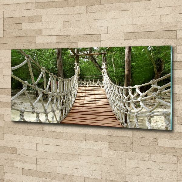 Acrylic print Rope bridge