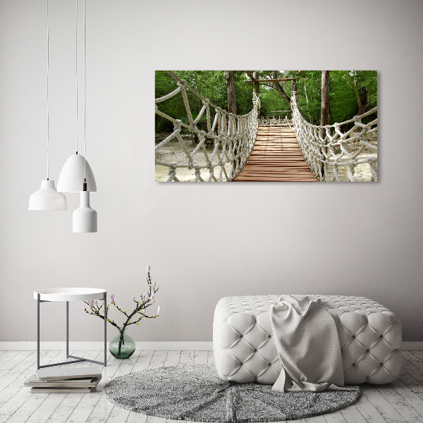 Acrylic print Rope bridge