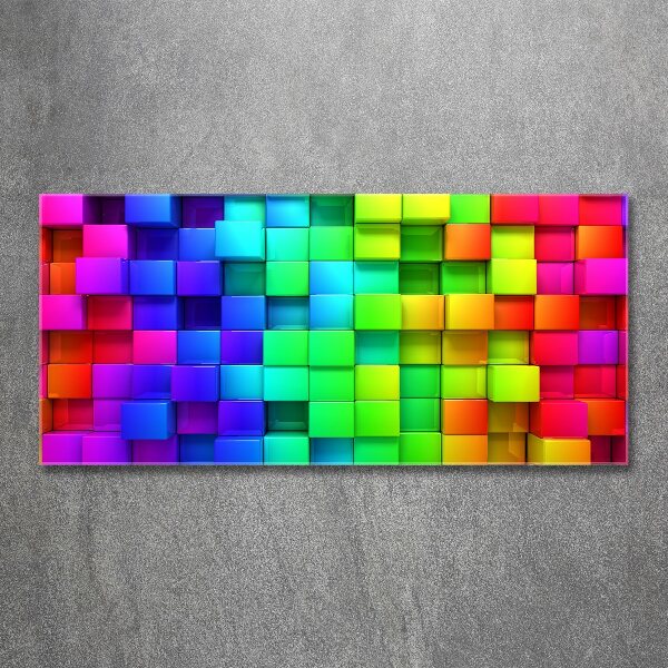 Acrylic wall art Colorful boxes