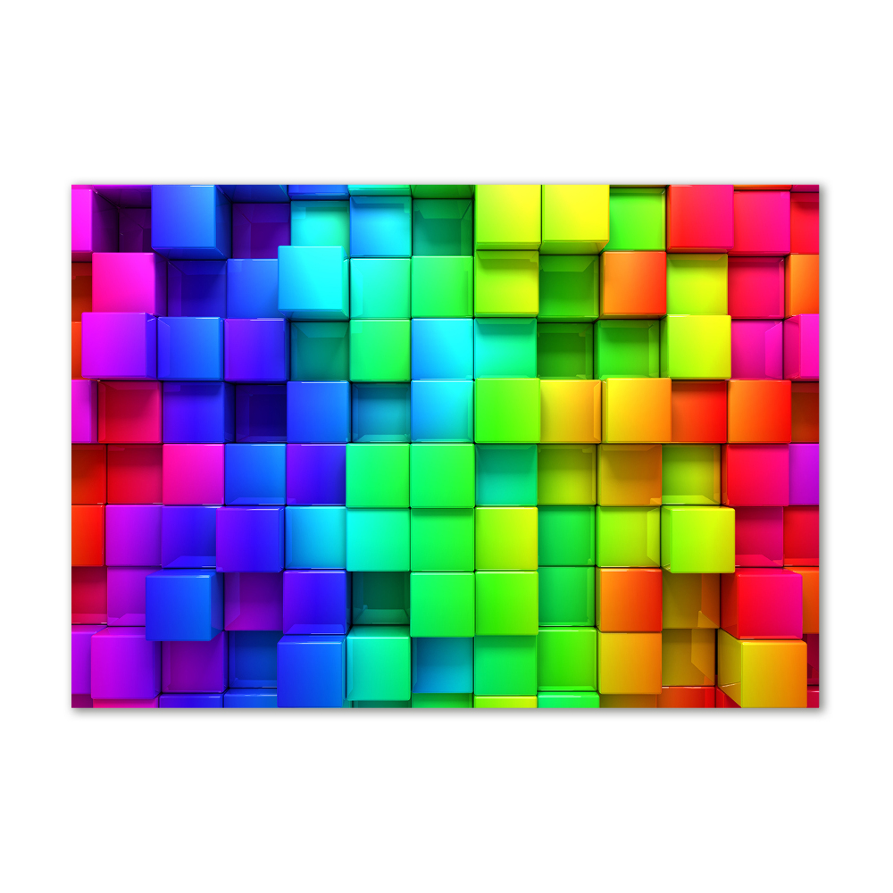 Acrylic wall art Colorful boxes