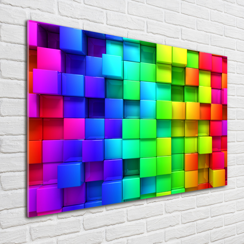 Acrylic wall art Colorful boxes