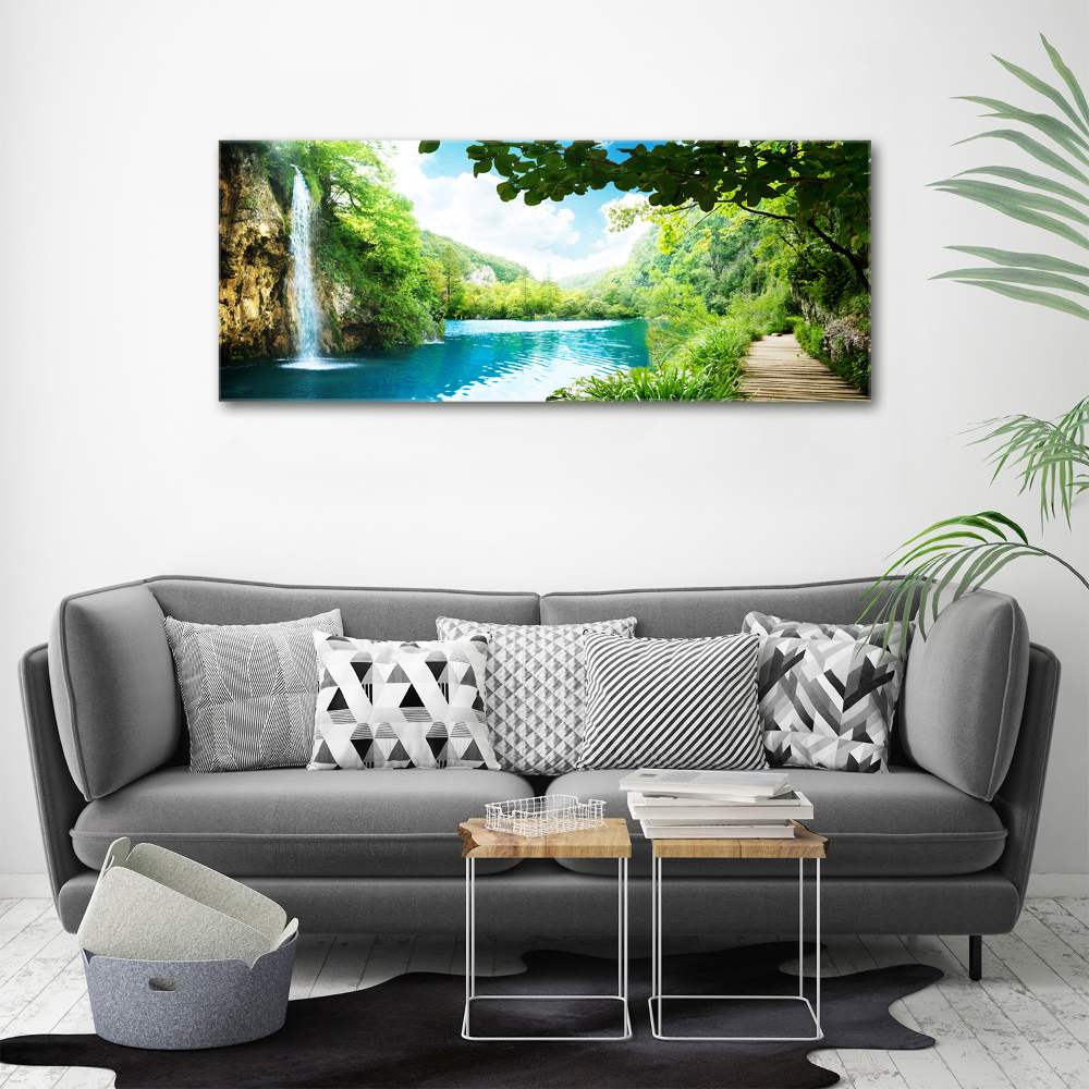 Print on acrylic Waterfall in the forest