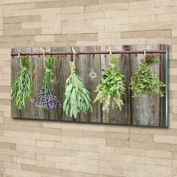 Wall art acrylic Herbs on a string