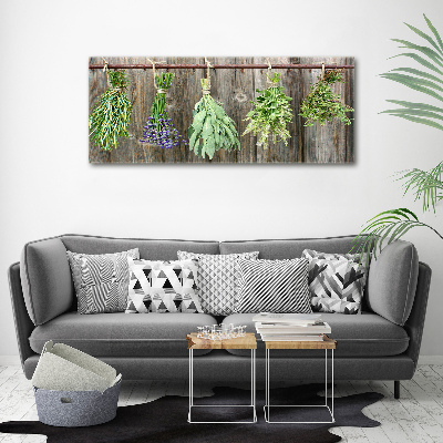 Wall art acrylic Herbs on a string