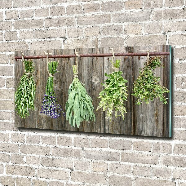 Wall art acrylic Herbs on a string