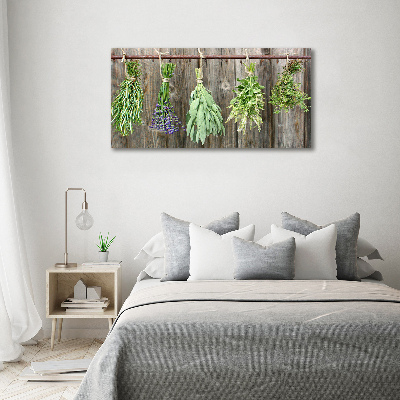 Wall art acrylic Herbs on a string