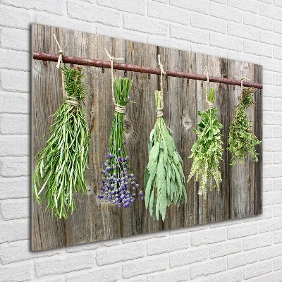 Wall art acrylic Herbs on a string