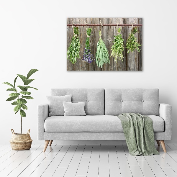 Wall art acrylic Herbs on a string