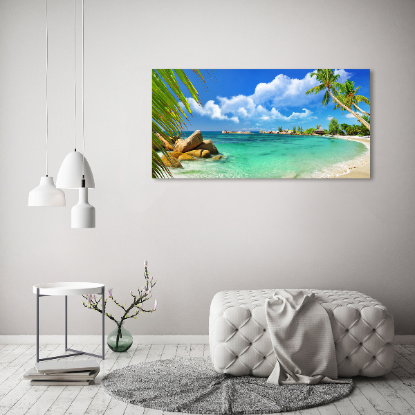 Print on acrylic Seychelles beach