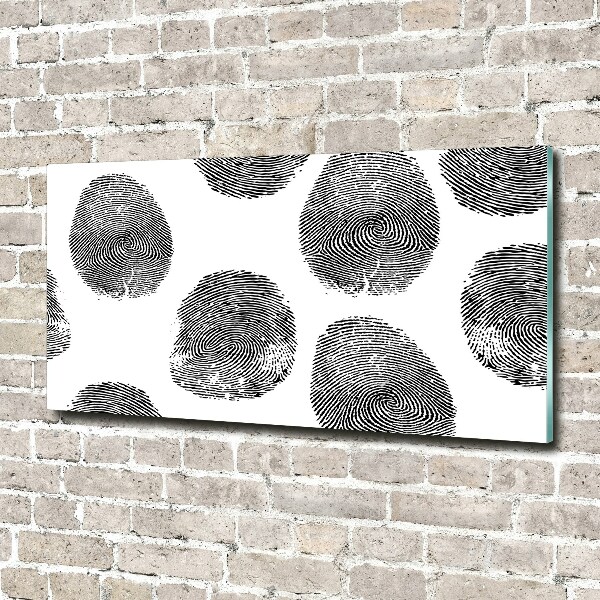 Glass acrylic wall art Fingerprints