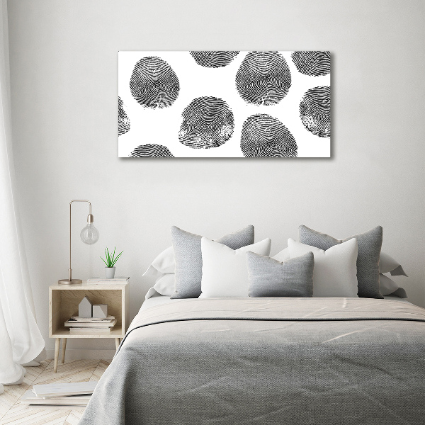 Glass acrylic wall art Fingerprints