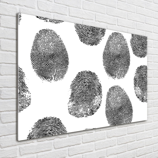 Glass acrylic wall art Fingerprints