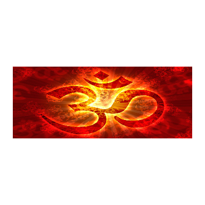 Wall art acrylic The burning sign of the OM