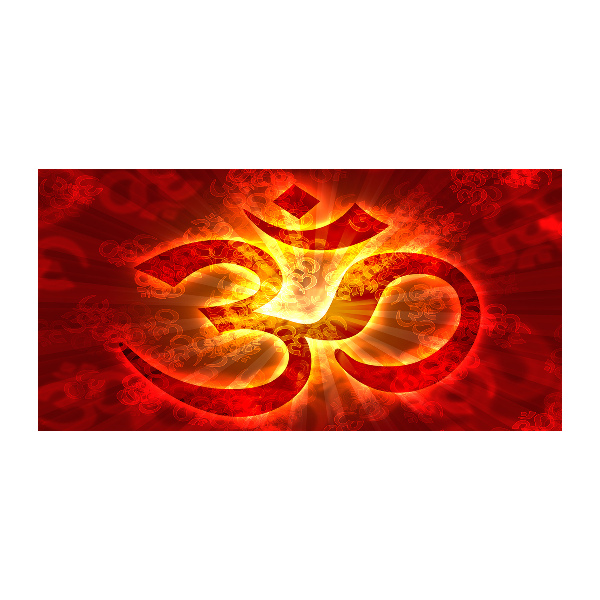 Wall art acrylic The burning sign of the OM