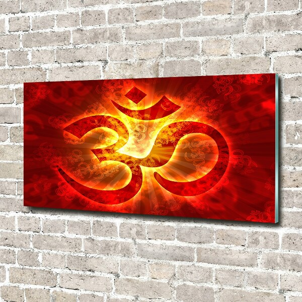 Wall art acrylic The burning sign of the OM