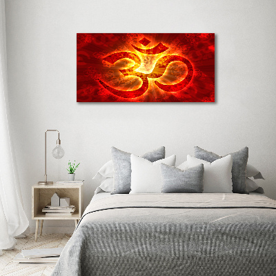 Wall art acrylic The burning sign of the OM