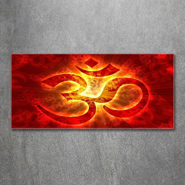 Wall art acrylic The burning sign of the OM