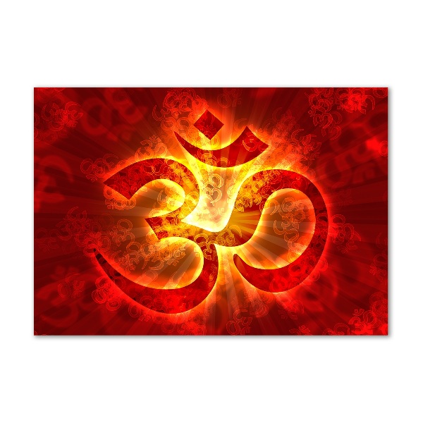 Wall art acrylic The burning sign of the OM