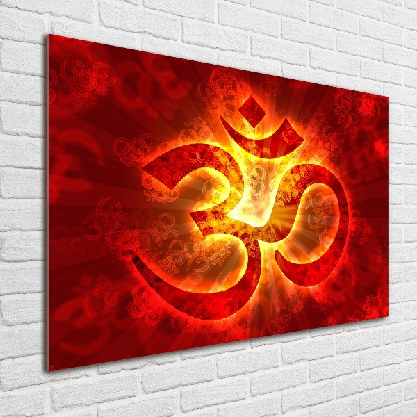 Wall art acrylic The burning sign of the OM