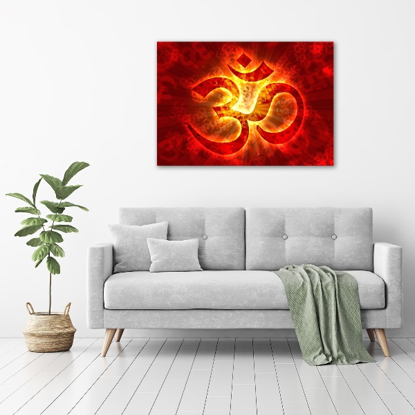 Wall art acrylic The burning sign of the OM