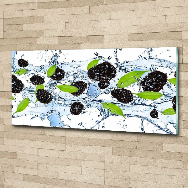 Print on acrylic Blackberries and water