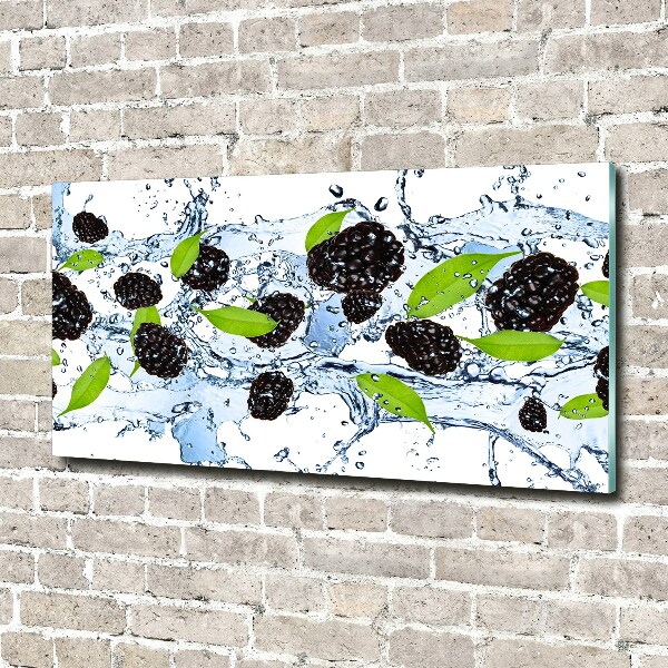 Print on acrylic Blackberries and water