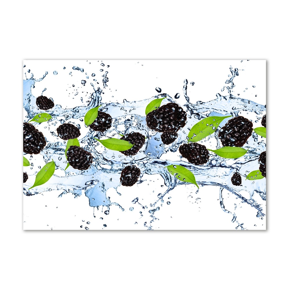 Print on acrylic Blackberries and water