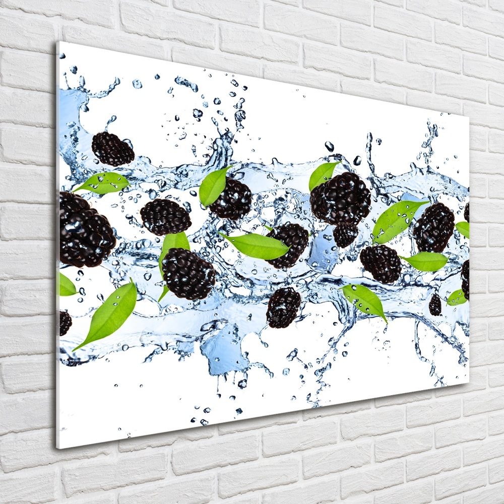 Print on acrylic Blackberries and water