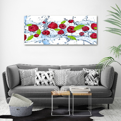 Print on acrylic Raspberries and water