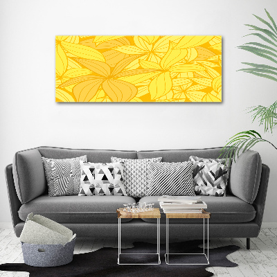 Print on acrylic Yellow flowers background