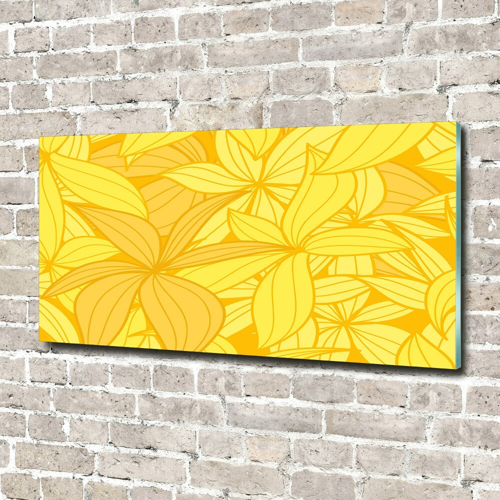 Print on acrylic Yellow flowers background