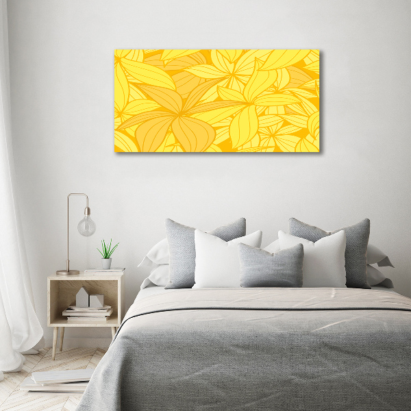 Print on acrylic Yellow flowers background