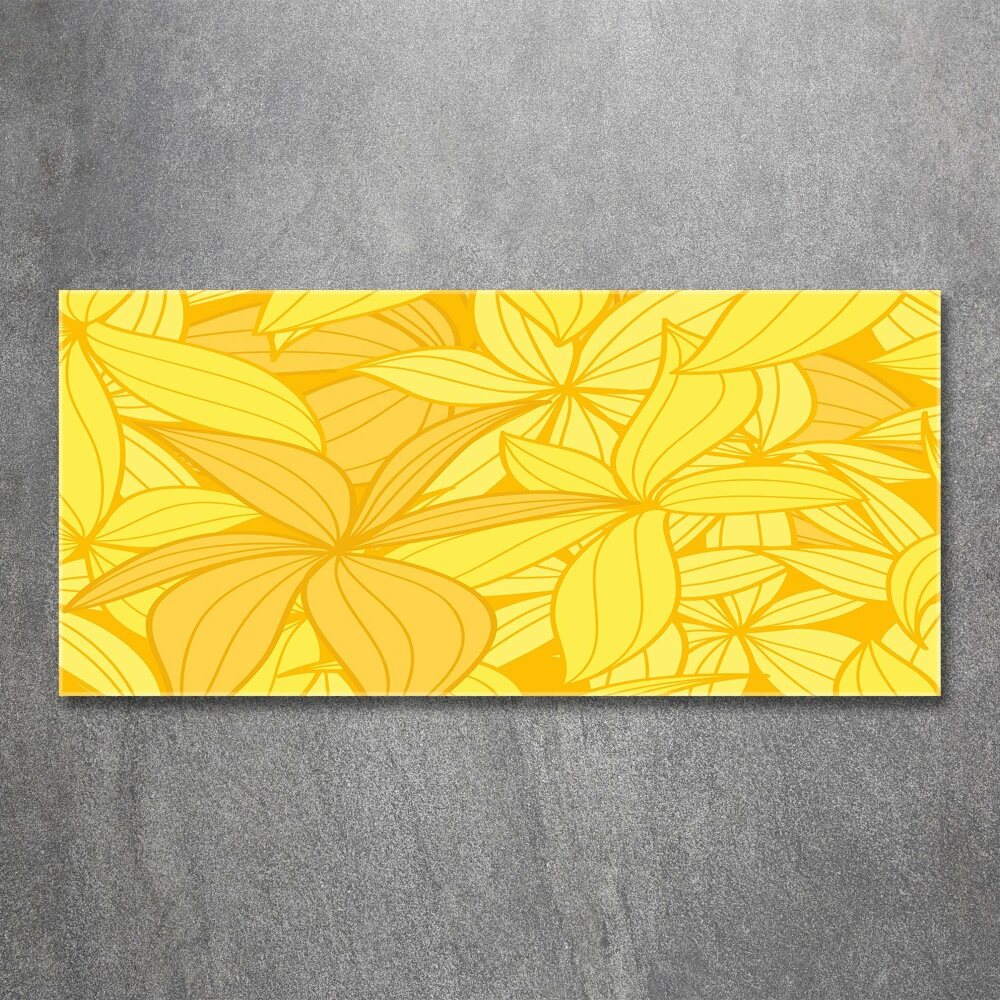 Print on acrylic Yellow flowers background