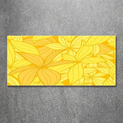 Print on acrylic Yellow flowers background