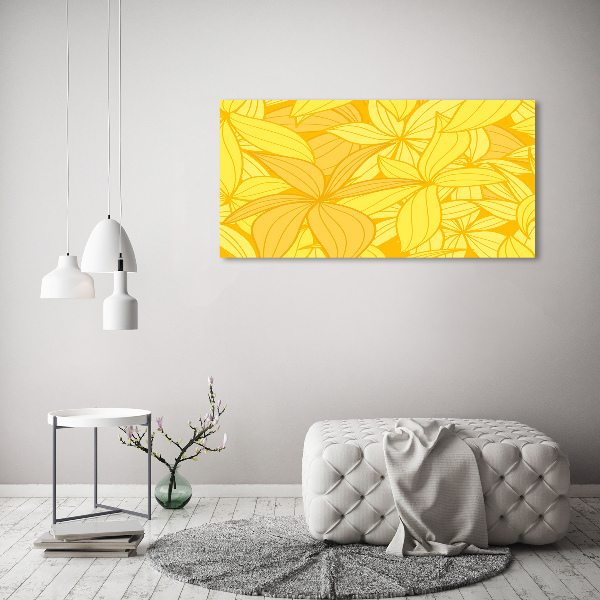 Print on acrylic Yellow flowers background