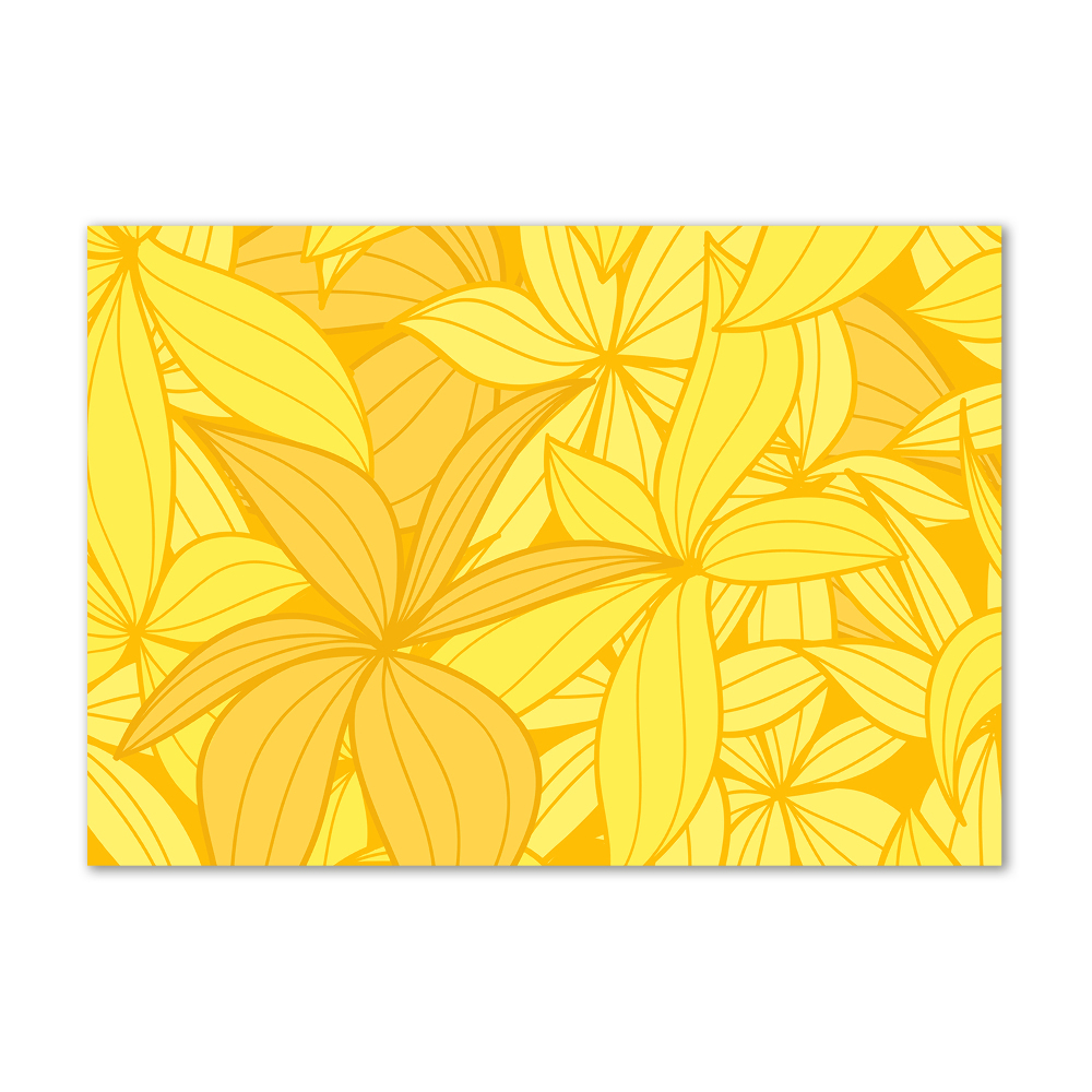 Print on acrylic Yellow flowers background