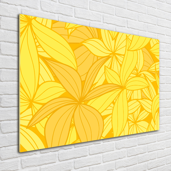 Print on acrylic Yellow flowers background