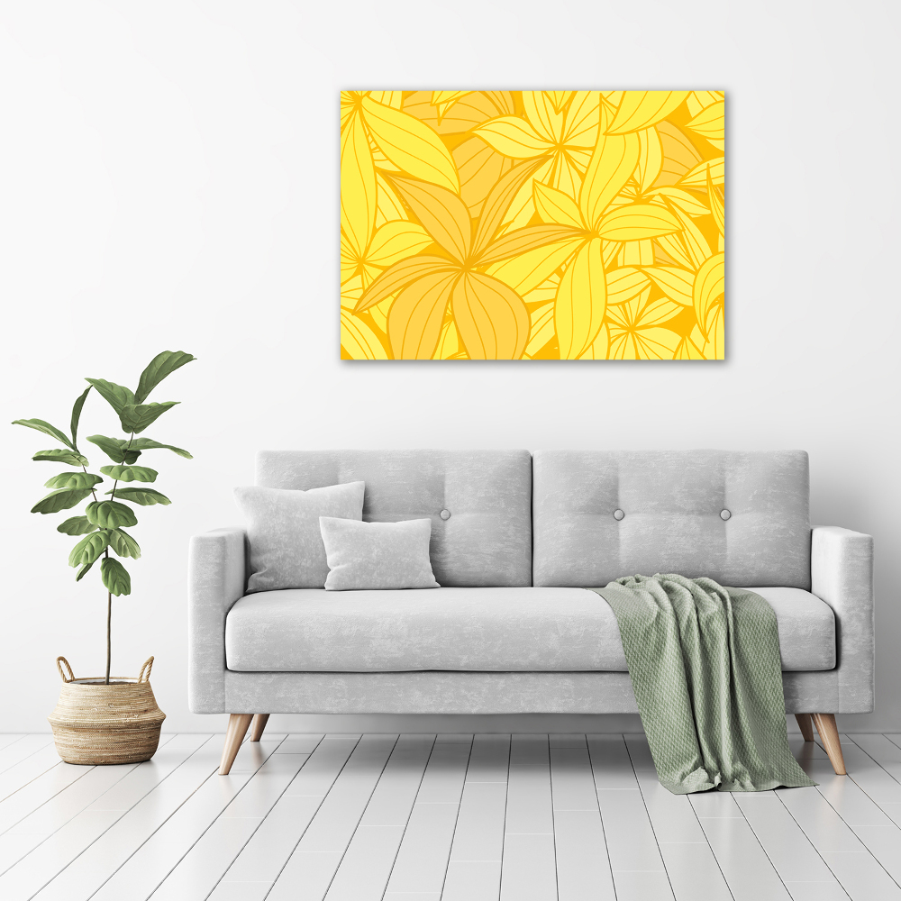 Print on acrylic Yellow flowers background