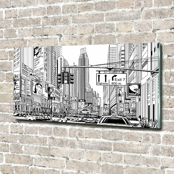 Wall art acrylic New York streets