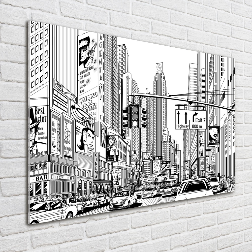 Wall art acrylic New York streets