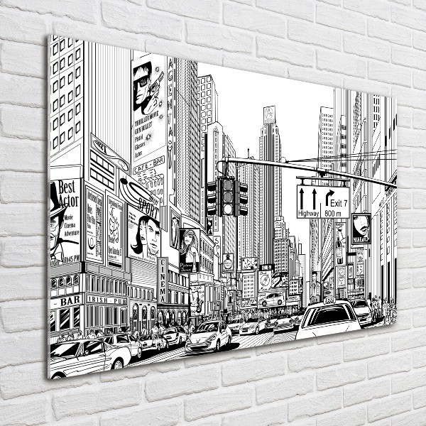 Wall art acrylic New York streets