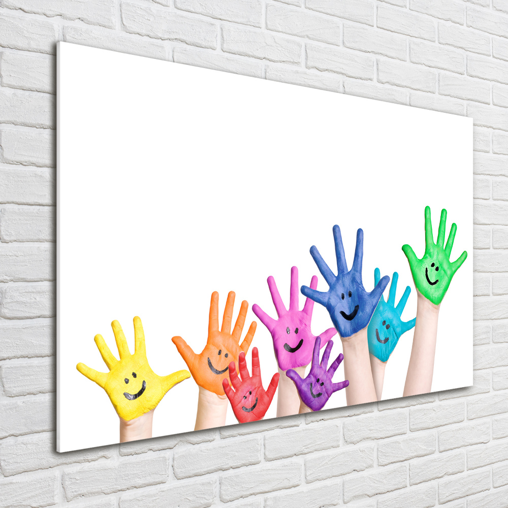 Wall art acrylic Painted hands