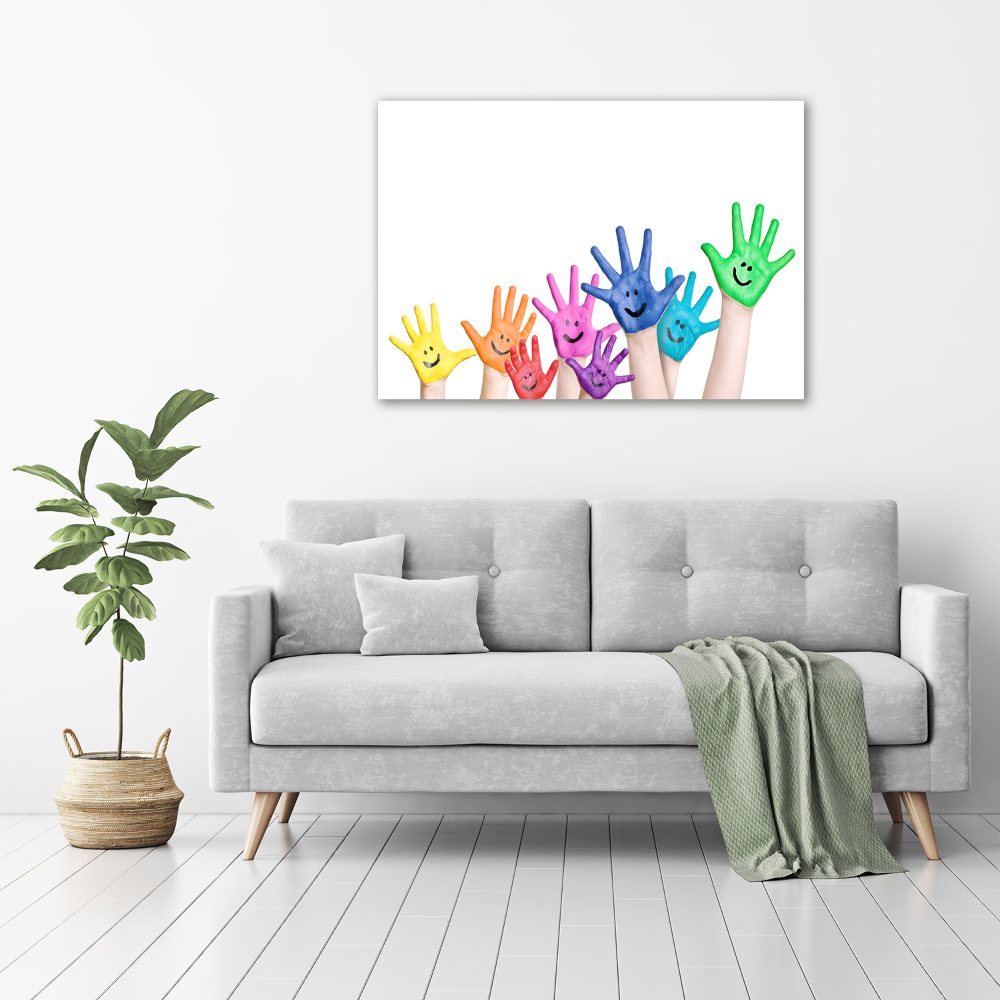 Wall art acrylic Painted hands