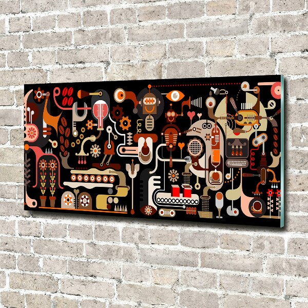 Wall art acrylic Coffee production