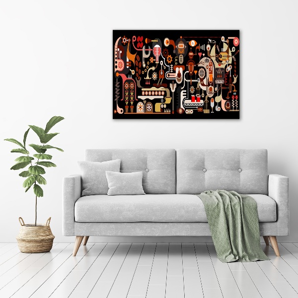 Wall art acrylic Coffee production