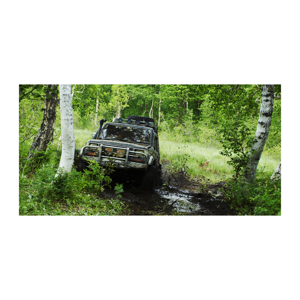 Print on acrylic Jeep in the forest